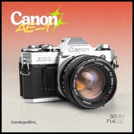 Kamera Analog Canon AE-1 AE1 kit 50mm f1.4 SSC Mulus Normal !