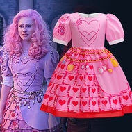 MQATZ New Movie The Rise of Red Clothes for Girls Pink Double-deck Princess Dress Halloween D-Descen