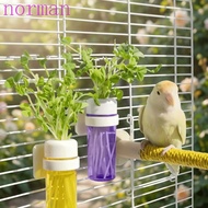 NORMAN Parrot Hydroponic Plant Preserver, Plastic Hanging Plant Basket Feeder, Cage Accessories Keep