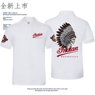 2025  เสื้อโปโล Indian Motorcycle Heavy Motorcycle Cruise Bike Club Cycling Jersey Men Women Summer 
