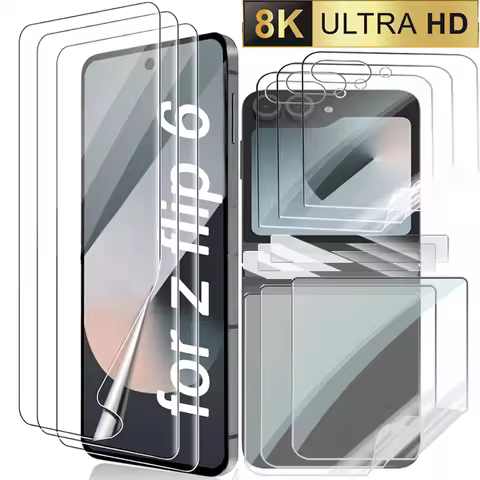 Hydrogel Film For Samsung Galaxy Z Flip 7 6 5 Z Flip7 Front Back Hinge Cover Screen Protector for ZF