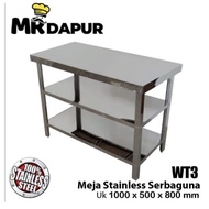 MR KITCHEN WT 3 100x50 ORIGINAL MULTIPURPOSE STAINLESS TABLE