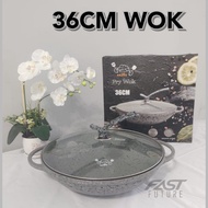 ❤️40CM/36CM/32CM❤️ Periuk WOK Batu UOOIY Premium Stone Granite Coating/26CM Pan Wok