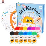 Kid Dot Marker Set Washable Dot Paint Marker 12 Colors Toddler Dot Art Supplies Kit Bingo Markers SH