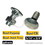 Baut Payung Baut JointTray baut Cb 5/16 x 3/4" (2 cm) Galvanis