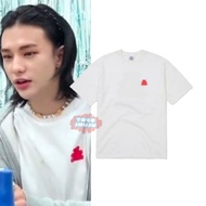 MERAH Hyunjin Stray Kids Silhouette Red Bear Logo T-Shirt