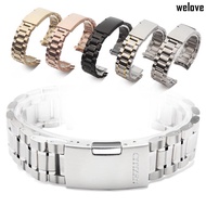 West Iron City Light-Drived Energy Steel Strap BU4005-56H Stainless Steel Solid Bracelet Men Women B