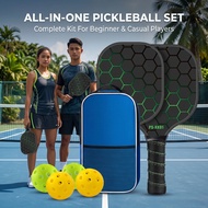 2 Pack Carbon Fiber Pickleball Paddle Set Anti-Slip Grip for Training & Competition Matches