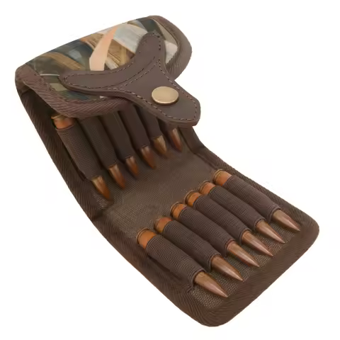 Camo Rifle Cartridges Pouch Ammunition Wallet Ammo Shell Holder on Belt For .223 .30/06 .308 .45/70