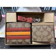 NWT Coach Men 3in1 Wallet with Key Ring