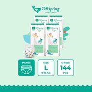 Offspring Fashion Baby Diapers Pants L (144pcs) [4 Packs]