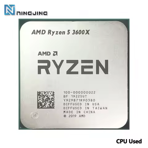AMD Ryzen 5 3600X R5 3600X 3.8 GHz Six-Core Twelve-Thread CPU Processor 7NM 95W L3=32M 100-000000022