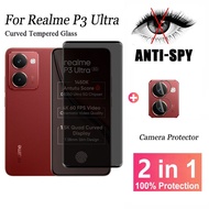 Realme P3 Ultra Tempered Glass for Realme P3 Ultra P2 Pro P1 Pro Privacy Screen Protector & Camera P