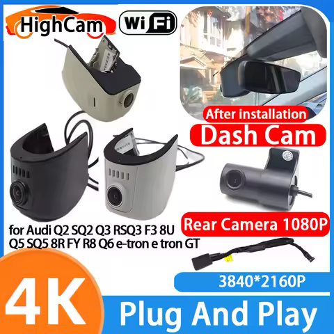 for Audi Q2 SQ2 Q3 RSQ3 F3 8U Q5 SQ5 8R FY R8 Q6 e-tron e tron GT 4K 2160P Wifi DVR Video Recorder D