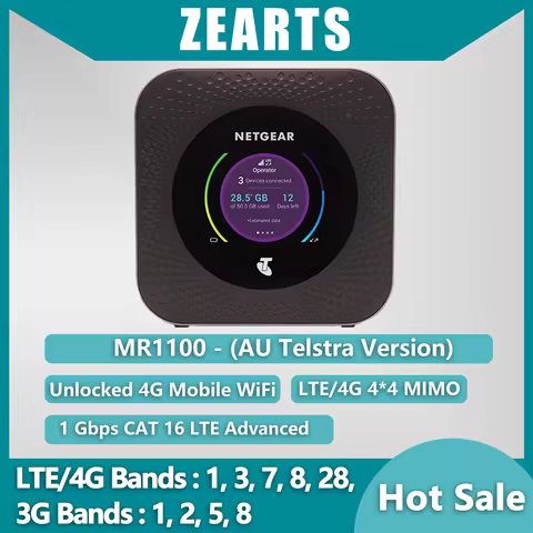 Netgear M1 MR1100-1tlaus Nighthawk 4GX LTE Mobile Router Gigabit Cat16 1Gbps WiFi Hotspot Wireless B