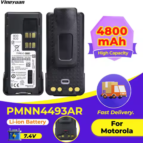 PMNN4493AR 4800mAh LI-ION Battery Type-C USB for Motorola XPR3300 DP4400 XPR7350 XPR7550 APX1000 GP3