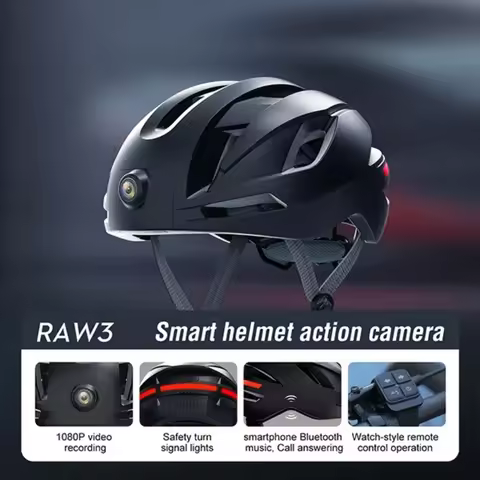 RAW3 Smart Helmet Sports Camera WIFI 1080P HD Video Recording Bluetooth Headset GPS Voice Reminder M
