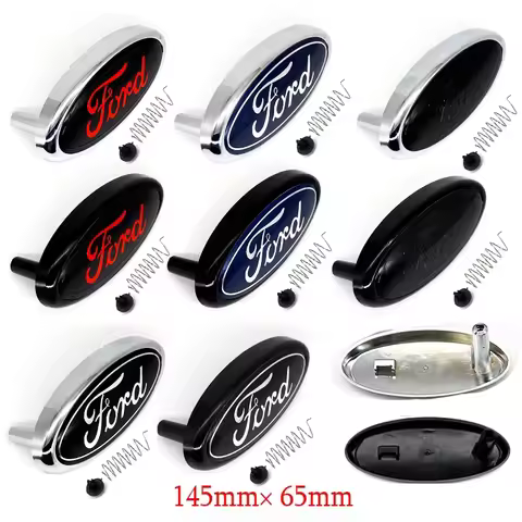 14.5cm X6.5cm Car Logo Front Head Hood Bonnet Rear Trunk Badge Emblem For Ford Mondeo Focus Fusion M