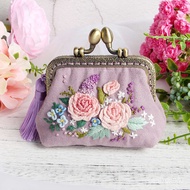 YQ17 EmbroiderydiyHandmade Portable Coin Purse Creative Beginner Handmade Material Package Ancient Style Suzhou Embroide
