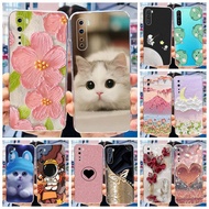 OnePlus Nord / 8 NORD 5G / Z AC2001 AC2003 Cute Flower Cat Printed Soft Silicone Clear TPU Phone Cas