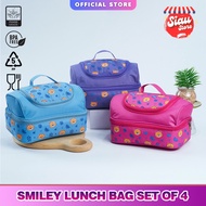 SIAU STORE CPM SMILEY SET OF 4 PCS/ RICE LUNCH/ LUNCH BOX
