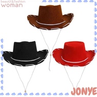 JONY Cowboy Hat, Cowboy Accessory Performance Cowgirl Hat, Fashion Cosplay Costume Adjustable Prop D