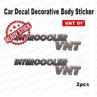 2pcs (VNT01) Car Decal Decorative Car Graphic Waterproof Body Sticker Intercooler VNT