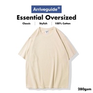 Arrive Guide 280gsm Unisex Oversized Plain Tshirt / Baju Oversize Tee / Tshirt Oversized - Khaki AG2