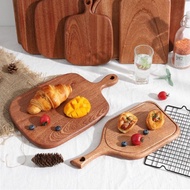 ♞Solid Wood Fruit Steak Ebony Chopping Board Bread Food Supplement Cutting Board Pizza Whole Wood Ch