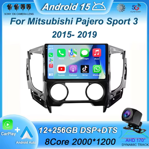 Carplay Android 15 For Mitsubishi Pajero Sport 3 L200 5 Triton 3 2015 2016 2017 2018 2019 Car Radio