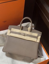 Hermès Birkin 25大灰灰银扣手袋