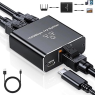 RJ45 Gigabit Network Splitter Network Cable 1 Point 3 Broadband Network Router One Point Two Splitte