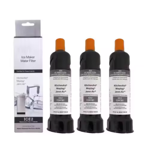 Replacement for ICE2, F2WC9I1, FILTER 9, W10565350, P6RFWG2K, PS8759230 W10480323, Ice Maker Filter