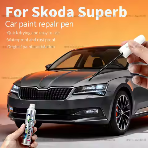 Car Paint Repair Pen For Skoda Superb Touch Up Scratch Remover DIY Auto Accessories White LY9H Grey 
