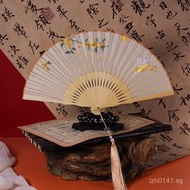 Chinese Fan Fan Hanfu Ancient Style New Chinese Style Qipao Suzhou Fan Embroidered Folding Fan Fan