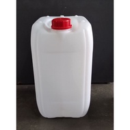 [New] Bottle/Tong 20 Liter ++ HDPE Nature White Thick Jerry Can Plastic Full Set. (Heavy-Duty)