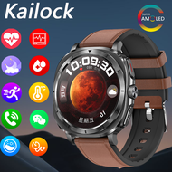 2025 New Uric Acid Blood Lipids Health Smartwatch Men Body Fat Blood Pressure Monitor AMOLED Screen