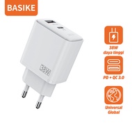 BASIKE Kepala Charger Fast Charging Type-C+USB 38W PD QC3.0 Quick Charger Travel for MFi iPhone 15 1