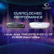 Lexar Ares RGB DDR5 6400 CL32 2x16GB Black White Computer CPU Desktop RAM