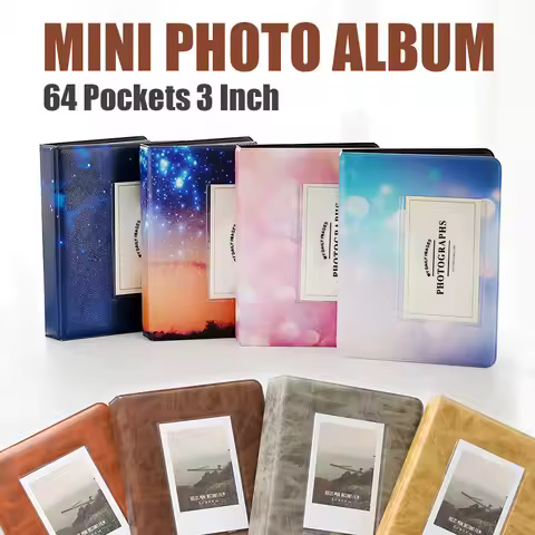 1pc, 64 Pockets Sky Star Photo Album for Instax Mini 7 8 9 11 25 70 90 Link Instant Film, Credit Car