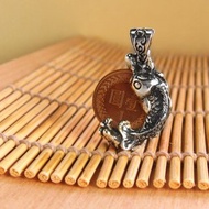 銀元錢夾 有餘 魚銀元 台灣紀念品 純銀墜子(不含鍊)