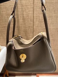 Hermes Lindy 26 Etoupe大象灰金扣