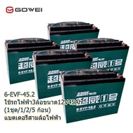 แบตเตอรี่สามล้อไฟฟ้า CHAOWEI แบตเตอรี่แห้ง 12V 45ah แท้!!! 6-EVF-45.2 แบตเตอรี่ตะกั่ว12V/45ahและ ที่ชาร์จแบตเตอรี่45ah