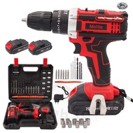 Molita สว่านไร้สาย 198V สว่านกระแทก 3 ระบบ แบตเตอรี่ 2 ก้อน สว่านแบต สว่านพร้อม ดอกสว่าน และ อุปกรณ์