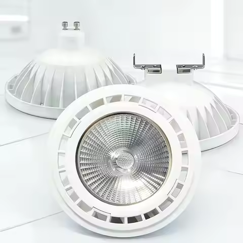 AR111 LED Spotlight Light Bulb 12W 20W 25W G53 GU10 25° Reflector COB Lamp ES111 AC110V 220V Warm Wh