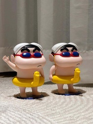 Đồ Chơi Trưng Bày Dễ Thương Crayon Shin-chan Pool Party Series Blind Box Đồ Chơi Hoạt Hình Đế Động B
