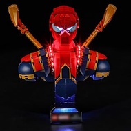 BRIKSMAX Light for Lego Iron Spider-Man Bust 76326 - Compatible with Marvel Building Blocks Model - 