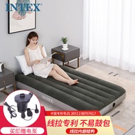 INTEX 2022年升级线拉款64107充气床垫露营气垫床户外防潮垫 陪护午睡躺椅单人加大折叠床99*191*25cm