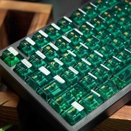 Transparent Emerald Green Keycaps Cherry Profile Keycap  PBT Dye Subbed Key Caps With 2.25U 2.75U 3U