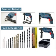 Boss 13 RE Professional Impact Drill With Hand Tool Set With Free 15pcs Accessories {Local Warranty 